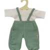 Heless-Latzhose mit T-Shirt für Gordi-Puppen / Salbeigrün