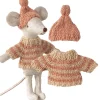 Maileg Strickpullover und Mütze für die Big Sister Maus