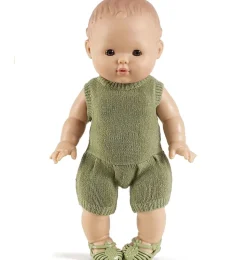 Minikane Barboteuse Orlando und tricot vert sauge für Gordi-Puppen
