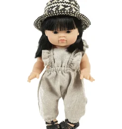Minikane Strohhut Pablo Noir für Gordi-Puppen